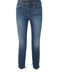 3x1 W3 Cropped Distressed High Rise Skinny Jeans