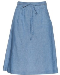 A.P.C. Bellona Cotton And Linen Blend Skirt