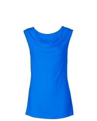 BODYFLIRT Sleeveless Cowl Top In Blue Size 1416