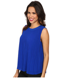 Vince Camuto Short Sleeve Pleated Shell