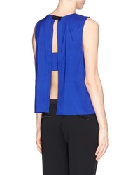 Alexander Wang T By Open Back Bustier Strap Silk Twill Blouse