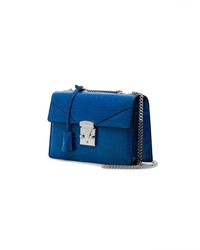 Stalvey Blue Small Alligator Shoulder Bag