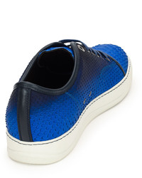 Lanvin Gradient Python Low Top Sneaker Blue