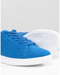 Asos Lace Up Sneakers In Blue