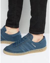 adidas Originals Hamburg Sneakers In Blue Bb4992
