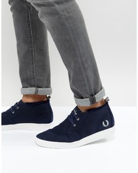 Fred Perry Shields Mid Waxed Cotton Sneakers