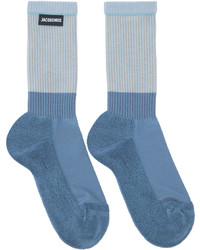 Jacquemus Blue Les Chaussettes Lenvers Socks