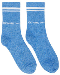 Comme Des Garcons Homme Plus Blue Logo Socks