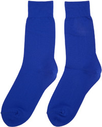 Y's Blue Solid Socks
