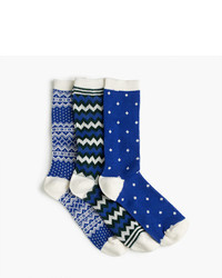 J.Crew Mixed Holiday Trouser Sock 3 Pack