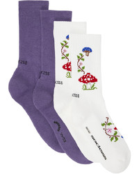 SOCKSSS Two Pack Purple White Trolls Socks