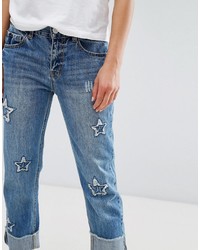 Mango Star Detail Cropped Jeans