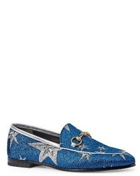 Blue Star Print Loafers