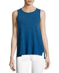 Current/Elliott The Muscle Tee In Star Print Blue