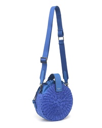 Blue Straw Crossbody Bag