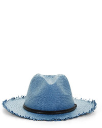 BCBGMAXAZRIA Frayed Straw Panama Hat