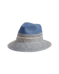 Nordstrom Down Brim Panama Hat In Blue Combo At