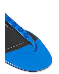 Balenciaga Giant Studded Leather Sandals Bright Blue