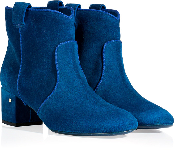 electric blue suede boots