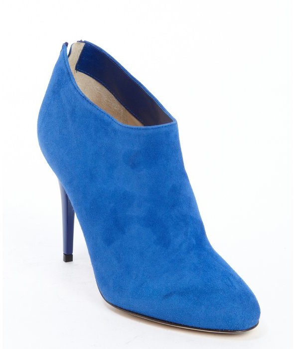 Jimmy Choo Cobalt Blue Suede Dez Zipper Detail Ankle Booties | Where to ...