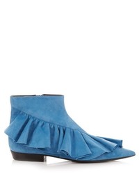 J.W.Anderson Ruffled Suede Ankle Boots