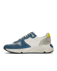 Golden Goose Blue And Grey Running Sole Sneakers