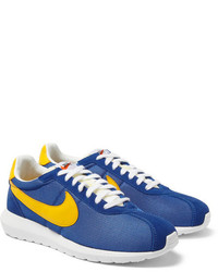 Nike Tz Roshe Run Mesh And Suede Sneakers