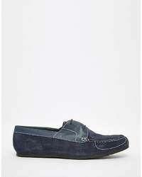 Frank Wright Boat Shoes In Suede
