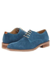 Blue Suede Derby Shoes