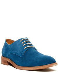 Men's Blue Suede Derby Shoes by Steve 