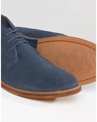 Frank Wright Strachan Chukka Boots Navy Suede