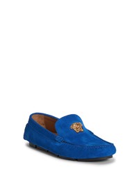 Versace Medusa Driving Shoe In Sapphire Gold At Nordstrom