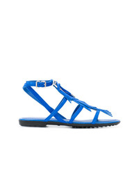 Tod's Fringed Multi Strap Sandals