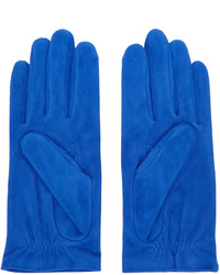 Loewe Blue Suede Gloves