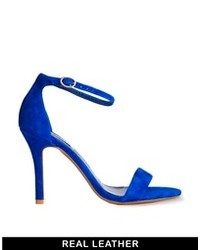 Dune Hydro Blue Barely There Heeled Sandals