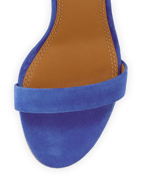 Tory Burch Elana Suede 85mm Sandal Jelly Blue