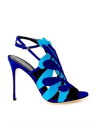 Sergio Rossi Matisse Cut Out Suede Sandals