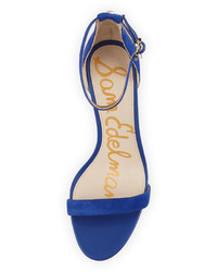 Sam Edelman Patti Suede Naked Sandal Blue