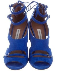 Tabitha Simmons Suede Lace Up Sandals