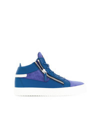 Blue Suede High Top Sneakers