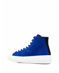Versace Greca High Top Lace Up Sneakers