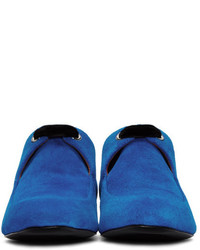 3.1 Phillip Lim Blue Suede Square Lace Up Loafers