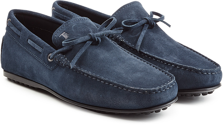tod's blue suede loafers