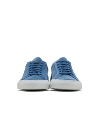 Common Projects Blue Suede Original Achilles Low Sneakers