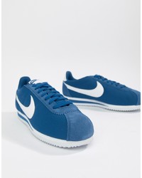Nike Classic Cortez Nylon Trainers In Blue 807472 406
