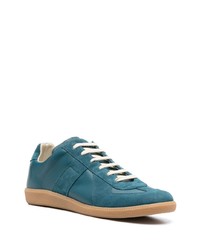 Maison Margiela Leather Suede Panelled Sneakers