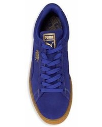 Puma Low Top Lace Up Suede Sneakers