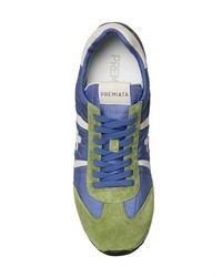 Premiata Lucy Washed Nylon Suede Sneakers