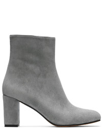 Blue Suede Mid-Calf Boots