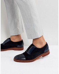 Ted Baker Saskat Suede Oxford Shoes In Navy